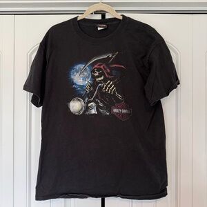 Harley Davidson Grim Reaper Skeleton Motorcycle WARR'S London T-Shirt